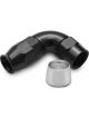 Vibrant Performance 90 High Flow Hose End Fitting for PTFE Lined Hose, -4AN