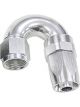 Aeroflow 150 Taper Full Flow Swivel 180 Degree Hose End -12AN Silver