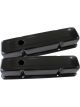 Aeroflow Black Steel Valve Covers Suit SB Chev Without Logo, Tall