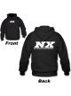 NX Express NX Black Hoodie with White Logo, X-Large