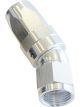 Aeroflow 150 Taper Full Flow Swivel 30 Degree Hose End -12AN Silver