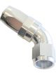 Aeroflow 150 Taper Full Flow Swivel 60 Degree Hose End -8AN Silver