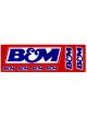 B&M Racing Decals Stickers, Sheet of 7 Red 19.7x6.4x0.01 cm