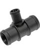 Dorman Heater Hose Connector Tee Plastic Black