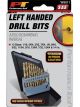 Performance Tool Drill Bit Set Left Handed 13pcs Steel Titanium Nitride