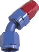 Aeroflow 200 Series PTFE 45 Degree Hose End -10AN Blue/Red