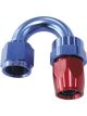 Aeroflow 200 Series PTFE 180 Degree Hose End -16AN Blue/Red