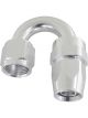 Aeroflow 200 Series PTFE 180 Degree Hose End -16AN Silver