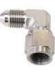 Aeroflow 90 Degree Stainless Steel Male to Female -3AN to -3 Swivel Nut AF207-03