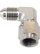 Aeroflow 90 Degree Stainless Steel Male to Female -4AN to -4 Swivel Nut AF207-04