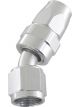 Aeroflow 200 Series PTFE 30 Degree Hose End -6AN Silver