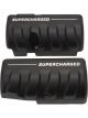 Edelbrock Ignition Coil Covers Aluminium Black Supercharged Logo Pair