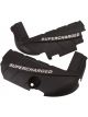 Edelbrock Ignition Coil Covers Aluminium Black Supercharged Logo Pair