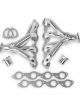 Flowtech Headers Block Hugger Steel Silver Ceramic Coated Round Por