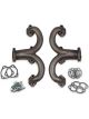 Flowtech Exhaust Manifolds Rams Horn Cast Iron Natural Chevy Small