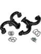 Flowtech Exhaust Manifolds Rams Horn Cast Iron Painted Chevy Small Bl