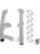 Flowtech Headers Block Hugger Steel Silver Ceramic Coated Round Por