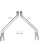 Flowtech Exhaust System Axle-Back 2.250 in. Stainless Steel Chevy 2.