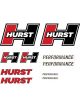 Hurst Decals Vinyl Red/Black Hurst Logo Set of 9