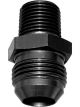 Moroso Fitting Straight -12 AN Male to 1/2in. NPT Male Aluminium Black