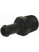Moroso Fitting 3/8in. To 3/8in. Straight Black