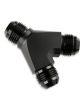 Mr Gasket Y Adapter -10 AN -10 AN -10 AN Aluminium Black
