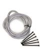 Mr Gasket Convoluted Tubing Wire Sheath Polyethylene Chrome 1/4 in. Diame