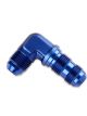 Mr Gasket Bulkhead Fitting 90 Degree -12 AN Male Aluminium Adapter Blue
