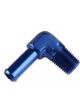Mr Gasket Fitting 90 Degree 1/2 in. Hose Barb to 3/8 in. NPT Male Alumi