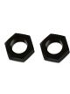 Mr Gasket Bulkhead Nuts -6 AN Male Aluminium Adapter Black Pair