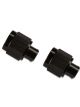 Mr Gasket Caps -6 AN Female Aluminium Adapter Black Pair