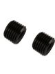 Mr Gasket Plugs 3/8 in. NPT Male Aluminium Adapter Black Pair