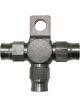 Aeroflow S/Steel Tee Block With Mount Tab -3AN -3AN Ends All Sides