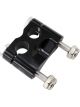 Aeroflow Aluminium Clip Style Dual Cable Mount Full Clamp Black