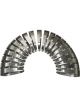 Proflow Pie Cut Oval Tubing Stainless Steel cut 3.5