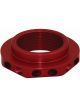 QA1 Nut Mod Spring Seat w/ Set Screw 2.5in. 2.08in. X 8tpi Red Anodiz
