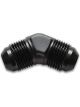 Vibrant Performance Flare Union 45 Adapter Fitting; Size: -16AN Black Anodized