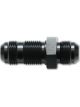 Vibrant Performance Straight Bulkhead Adapter; Size: -8AN Male Threads Black