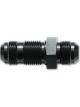 Vibrant Performance Straight Bulkhead Adapter; Size: -10AN Male Threads Black