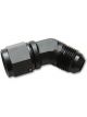 Vibrant Performance -6AN Female to -6AN Male 45 Swivel Adapter Fitting Black