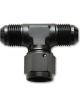 Vibrant Performance -12AN Tee Fitting with Female -12AN Swivel On Side Black
