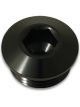 Vibrant Performance Low Profile ORB Port Plug, -8 AN Black Anodized