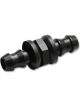 Vibrant Performance -12AN Barbed Union Fitting Straight Black Anodized