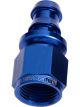 Aeroflow 400/510 Series Push Lock Straight Hose End -4AN Blue