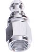 Aeroflow 400/510 Series Push Lock Straight Hose End -6AN Silver
