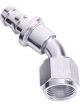 Aeroflow 400 Series Push Lock 45 Degree Hose End -4AN Silver
