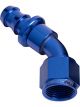 Aeroflow 400 Series Push Lock 45 Degree Hose End -8AN Blue