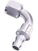 Aeroflow 400 Series Push Lock 90 Degree Hose End -6AN Silver
