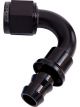 Aeroflow 400 Series Push Lock 120 Degree Hose End -8AN Black