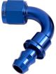 Aeroflow 400 Series Push Lock 120 Degree Hose End -12AN Blue